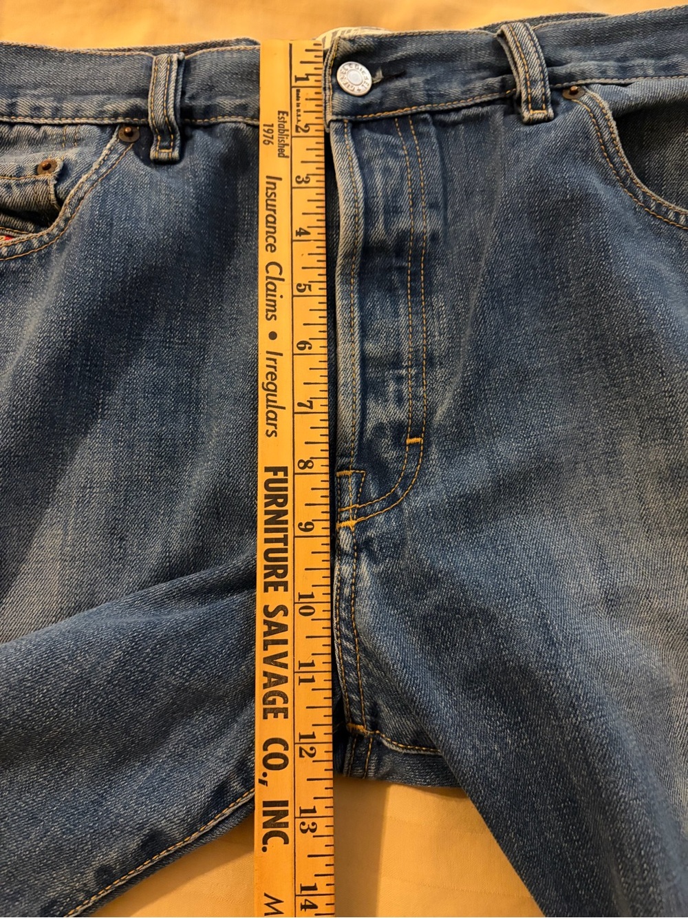Diesel Industry Denim Division Jeans Men's 38x30 Italy Buttonfly Type RR55 - Picture 7 of 11